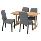 Tisch und 4 Stühle Akazie schwarz/Nykvarn grau von NACKANÄS / BERGMUND im aktuellen IKEA Prospekt für 498,96 €