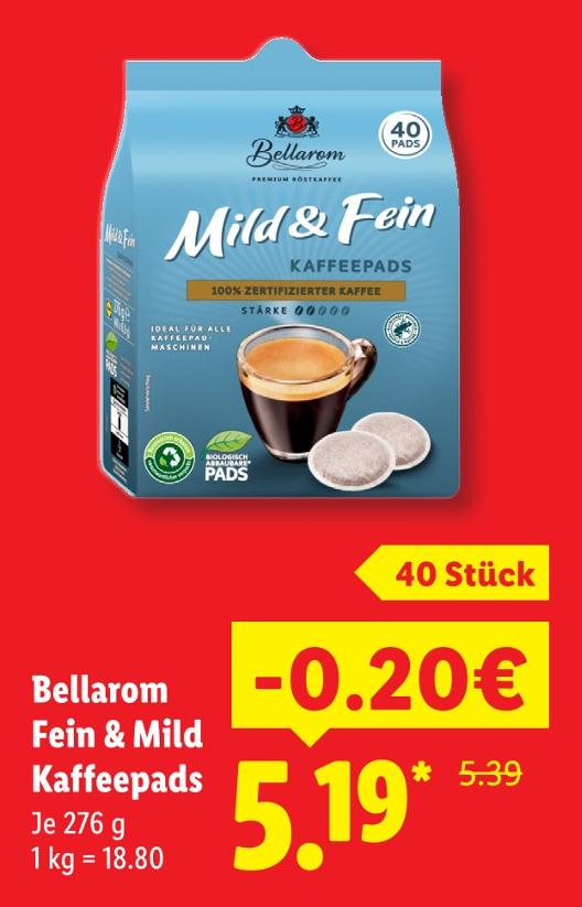 Fein & Mild Kaffeepads