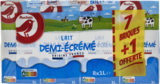 LAIT DEMI-ÉCRÉMÉ AUCHAN - AUCHAN en promo chez Auchan Hypermarché Le Mans à 7,19 €