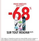 Intermarché Gaillac - Promo -68% de remise immédiate sur le 2ème sur tout Rexona Promo -68% de remise immédiate sur le 2ème sur tout Rexona à dans le catalogue Intermarché à Gaillac