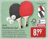 Tischtennis-Set von CRANE für 8,99 € bei ALDI Nord im Angebot Tischtennis-Set von CRANE im aktuellen ALDI Nord Prospekt