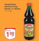 Altmeister Essig Klassik im Angebot bei GLOBUS in Bochum Altmeister Essig Klassik Angebote von Hengstenberg bei GLOBUS Bochum für 1,00 €