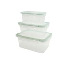 Set de 3 boîtes de conservation - CARREFOUR HOME en promo chez Carrefour Set de 3 boîtes de conservation - CARREFOUR HOME dans le catalogue Carrefour