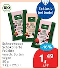 Schokolierte Früchte von Schneekoppe im aktuellen budni Prospekt