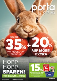 porta Möbel Prospekt: "HOPP; HOPP; SPAREN!", 4 Seiten, 29.03.2026 - 04.04.2026