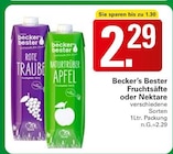 Fruchtsäfte oder Nektare im Angebot bei WEZ in Löhne Fruchtsäfte oder Nektare Angebote von Becker's Bester bei WEZ Löhne für 2,29 €
