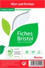 LOT DE 50 FICHES BRISTOL AUCHAN - AUCHAN en promo chez Auchan Hypermarché Bordeaux à 1,89 €