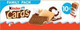 Biscuits Cards 2x10 lait et cacao - KINDER - Intermarché à Avignon Biscuits Cards 2x10 lait et cacao - KINDER en promo chez Intermarché Avignon à 1,87 €