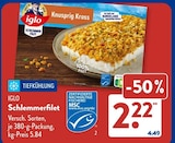 Schlemmerfilet im ALDI SÜD Prospekt Schlemmerfilet von Iglo im aktuellen ALDI SÜD Prospekt für 2,22 €