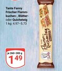 Frischer Flammkuchen-, Blätter- oder Quicheteig im Angebot bei GLOBUS in Salzgitter Frischer Flammkuchen-, Blätter- oder Quicheteig Angebote von Tante Fanny bei GLOBUS Salzgitter für 1,49 €