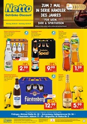 Aktueller Netto Marken-Discount Prospekt mit Bier, "ZUM 7. MAL IN SERIE ALS HÄNDLER DES JAHRES FÜR WEIN, BIER UND SPIRITOUSEN.", Seite 1