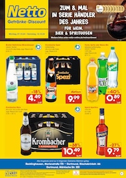 Netto Marken-Discount Prospekt für Dortmund: "ZUM 8. MAL IN SERIE HÄNDLER DES JAHRES FÜR WEIN, BIER & SPIRITUOSEN", 2 Seiten, 07.10.2024 - 12.10.2024