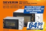 Mikrowelle MW 7570 Solo Inverter weiss Angebote von Severin bei expert Schwäbisch Gmünd für 64,99 €