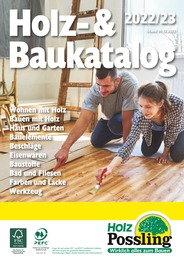 Baumärkte Prospekt von Holz Possling Holz Possling Prospekt: Holz- & Baukatalog 2022/23, 196 Seiten, 01.12.2022 - 31.12.2022
