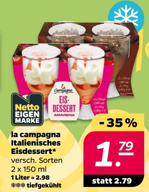 la campagna Italienisches Eisdessert