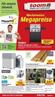 Gasgrill im aktuellen toom Baumarkt Prospekt (Pforzheim) Gasgrill im toom Baumarkt Prospekt "Respekt, wer's selber macht." mit 18 Seiten (Pforzheim)