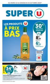 Promos Huile d'olive vierge dans le catalogue "LES PRODUITS U À PRIX BAS" de Super U Huile d'olive vierge en promo dans le catalogue Super U à la page 1