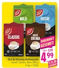 Kaffeepads Mild im Angebot bei E center in Filderstadt Kaffeepads Mild Angebote von Gut & Günstig bei E center Filderstadt für 4,99 €