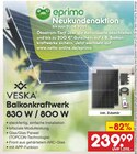 Balkonkraftwerk 830 W / 800 W von Veska im aktuellen Netto Marken-Discount Prospekt für 239,99 €