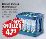 Mineralwasser im V-Markt Prospekt Mineralwasser von Franken Brunnen im aktuellen V-Markt Prospekt für 4,99 €