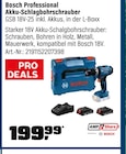 Bohrmaschine im OBI Prospekt Akku-Schlagbohrschrauber von Bosch Professional im aktuellen OBI Prospekt für 199,99 €