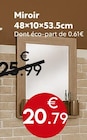 Miroir - Maxi Bazar à Nice Miroir en promo chez Maxi Bazar Nice à 20,79 €