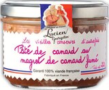 Pâté de canard au magret de canard fumé - Lucien Georgelin - Intermarché Super à Aurillac Pâté de canard au magret de canard fumé - Lucien Georgelin en promo chez Intermarché Super Aurillac à 1,95 €