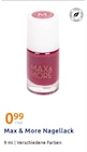 Nagellack im Action Prospekt Nagellack von Max & More im aktuellen Action Prospekt für 0,99 €