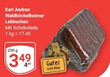 Waldböckelheimer Lebkuchen Angebote von Karl Andrae bei GLOBUS Bad Kreuznach für 3,49 €