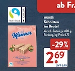 Schnitten im Beutel von MANNER im aktuellen ALDI SÜD Prospekt für 2,69 €