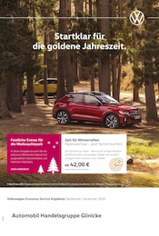 Werkstatt & Auto Prospekt von Volkswagen in Weimar Aktueller Volkswagen Werkstatt & Auto Prospekt für Weimar: Herbst im Kopf. Sicherheit im Auto. mit 1} Seite, 01.09.2026 - 31.12.2026
