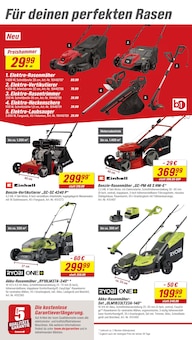 Rasenmäher im toom Baumarkt Prospekt "Respekt, wer's selber macht." mit 22 Seiten (Leverkusen)