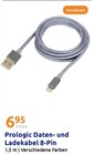 Daten- und Ladekabel 8-Pin im Angebot bei Action in Voerde Daten- und Ladekabel 8-Pin Angebote von Prologic bei Action Voerde für 6,95 €