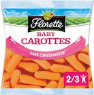 Prêtes à croquer baby carottes - FLORETTE à 0,72 € dans le catalogue Intermarché Hyper