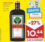 Netto Marken-Discount Kevelaer - Jägermeister Angebot im Prospekt Jägermeister bei Netto Marken-Discount im Kevelaer Prospekt für 10,44 €