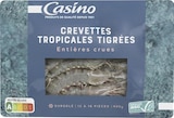 Crevettes tropicales tigrées entières crues surgelées - CASINO en promo chez Géant Casino Ajaccio à 7,79 €