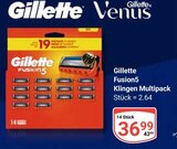 Fusion5 Klingen Multipack im Angebot bei GLOBUS in Oberhausen Fusion5 Klingen Multipack Angebote von Gillette bei GLOBUS Oberhausen für 36,99 €
