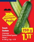 Snack Gurken für 1,11 € bei Lidl im Angebot Snack Gurken im aktuellen Lidl Prospekt
