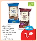 schokolierte Reiswaffeln Vollmilch oder Zartbitter von Alnatura im aktuellen budni Prospekt