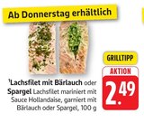 Lachsfilet mit Bärlauch Angebote bei E center Filderstadt für 2,49 €