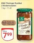 Rustikal 2 Rinderrouladen im Angebot bei GLOBUS in Halle Rustikal 2 Rinderrouladen Angebote von EWU Thüringer bei GLOBUS Halle für 7,99 €
