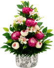 Jardinière en céramique de pivoines, orchidées, ficus en promo chez Bazarland Pau à 21,99 €