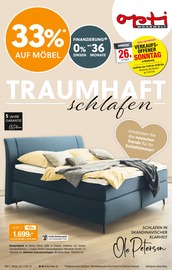 Bett im Opti-Wohnwelt Prospekt in Schorndorf Aktueller Opti-Wohnwelt Prospekt mit Bett, "Traumhaft schlafen", Seite 1