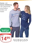 Damen- oder Herren-Schlafanzug von Normann im aktuellen GLOBUS Prospekt