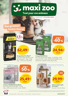 Prospectus Maxi Zoo de la semaine "Des promos toutes douces" avec 1 pages, valide du 01/10/2025 au 08/10/2025 pour Montmorot et alentours