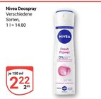 Deospray im Angebot bei GLOBUS in Herne Deospray Angebote von Nivea bei GLOBUS Herne für 2,22 €