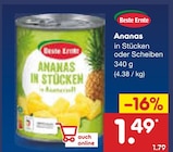 Aktuelle Ananas Angebote bei Netto Marken-Discount in Dresden Aktuelles Ananas in Stücken oder Scheiben Angebot bei Netto Marken-Discount in Dresden ab 1,49 €
