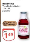Sirup im Angebot bei GLOBUS in Plauen Sirup Angebote von Hainich bei GLOBUS Plauen für 1,49 €