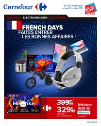 Catalogue Carrefour "FRENCH DAYS : FAITES ENTRER LES BONNES AFFAIRES !" à Vendeuvre-sur-Barse et alentours, 30 pages, 30/09/2025 - 20/10/2025