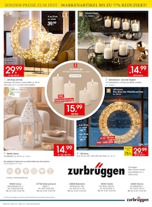 Kerzen im Zurbrüggen Prospekt "SONDERPREISE ZUM FEST" mit 28 Seiten (Recklinghausen)